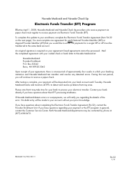 Document preview: Form FA-32 Electronic Funds Transfer Agreement - Nevada