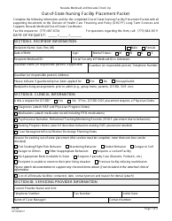 Form FA-30 Out-of-State Nursing Facility Placement Packet - Nevada