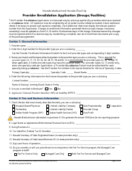 Form FA-31B &quot;Provider Revalidation Application (Groups/Facilities)&quot; - Nevada, Page 4