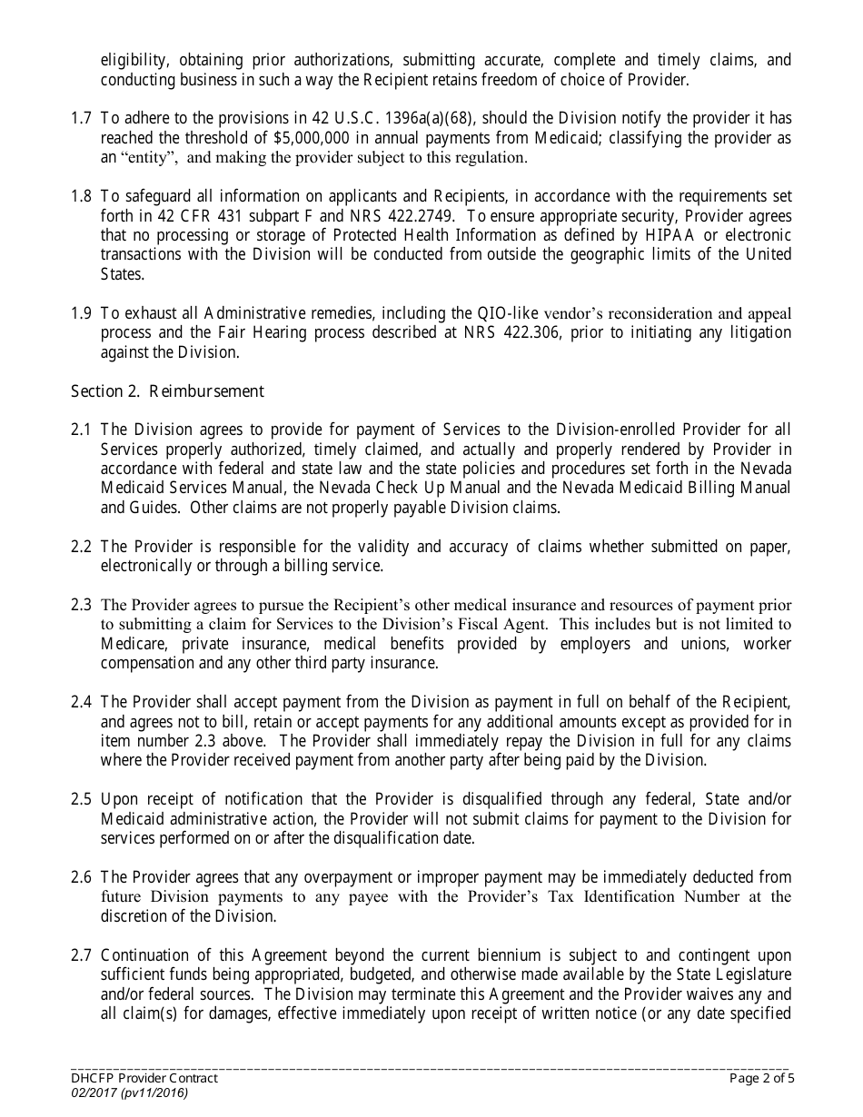 Form FA-31D Provider Initial Enrollment Application (Groups / Facilities) - Nevada, Page 12