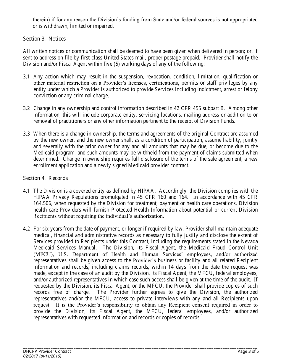 Form FA-31D Provider Initial Enrollment Application (Groups / Facilities) - Nevada, Page 13