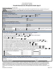 Document preview: Form FA-67 Prior Authorization Request - Growth Hormone for Recipients Under Age 21 - Nevada