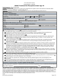 Document preview: Form FA-69 Prior Authorization Request - Adhd Treatment for Recipients Under Age 18 - Nevada