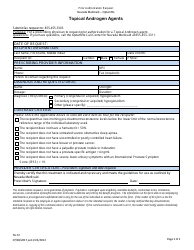 Document preview: Form FA-72 Prior Authorization Request - Topical Androgen Agents - Nevada