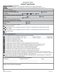Document preview: Form FA-81 Prior Authorization Request - Simponi (Golimumab) - Nevada