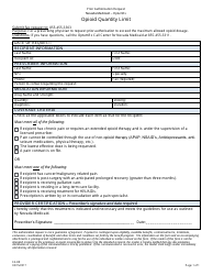 Document preview: Form FA-88 Prior Authorization Request - Opioid Quantity Limit - Nevada