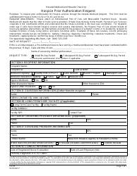 Document preview: Form FA-95 Hospice Prior Authorization Request - Nevada