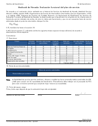 Formulario NMO-7073 Evaluacion Funcional Del Plan De Servicio - Nevada (Spanish), Page 8