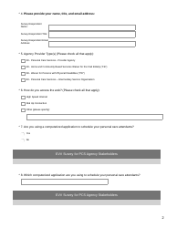 Evv Survey for PCS Agency Stakeholders - Nevada, Page 2