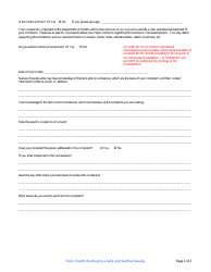 Dietitian / Music Therapist Complaint Form - Nevada, Page 2