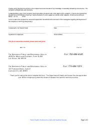Dietitian / Music Therapist Complaint Form - Nevada, Page 3
