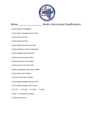 Document preview: Dem Instructor Checklist - Nevada