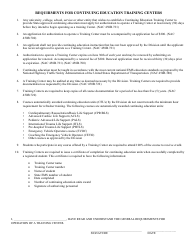 Application for Authorization to Operate a Continuing Education Training Center - Emergency Medical Systems Program - Nevada, Page 2