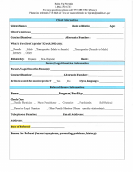 Document preview: Raise up Nevada Referral Form - Nevada