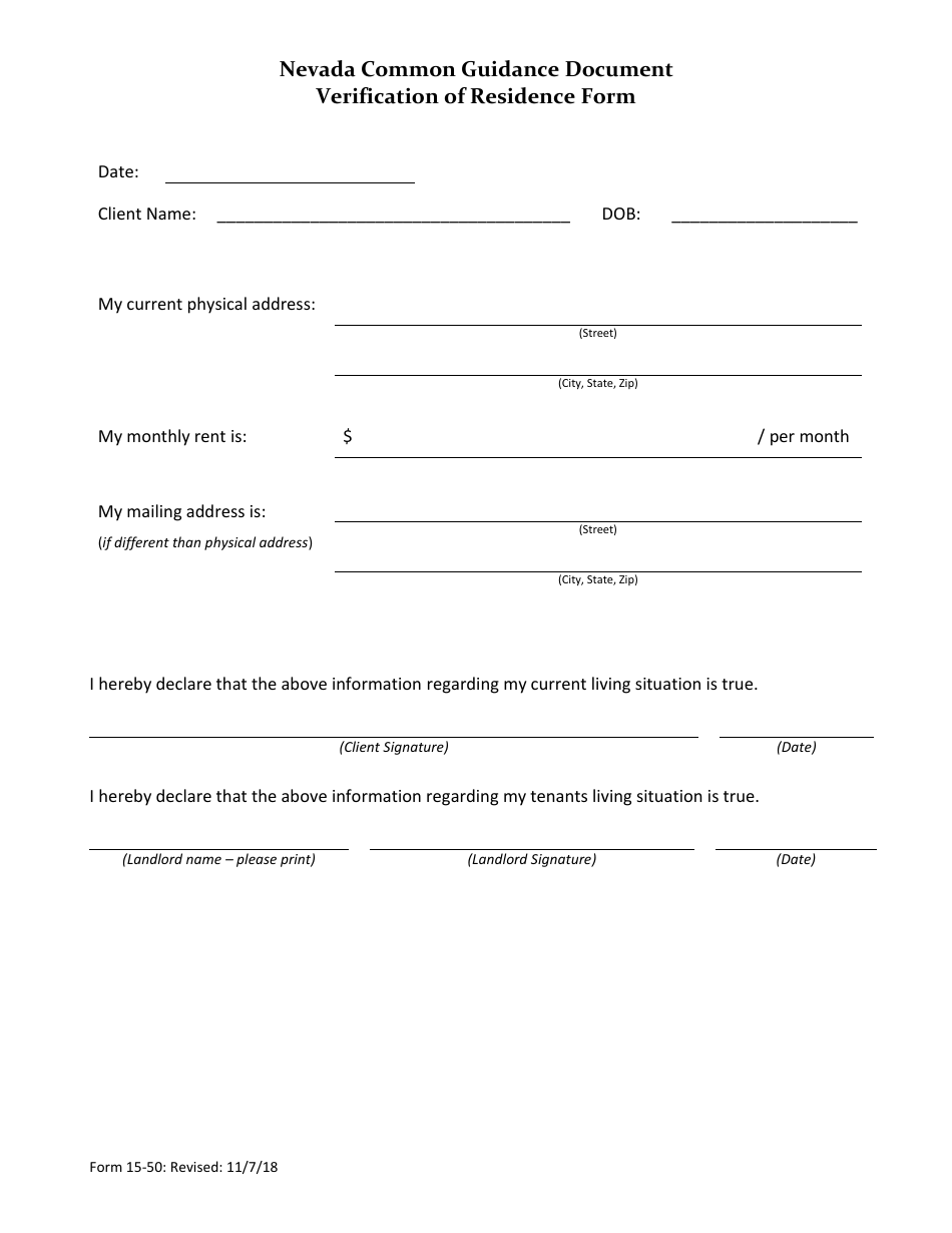 Form 18-05 Universal Eligibility Application - Annual Client Review - Nevada, Page 10