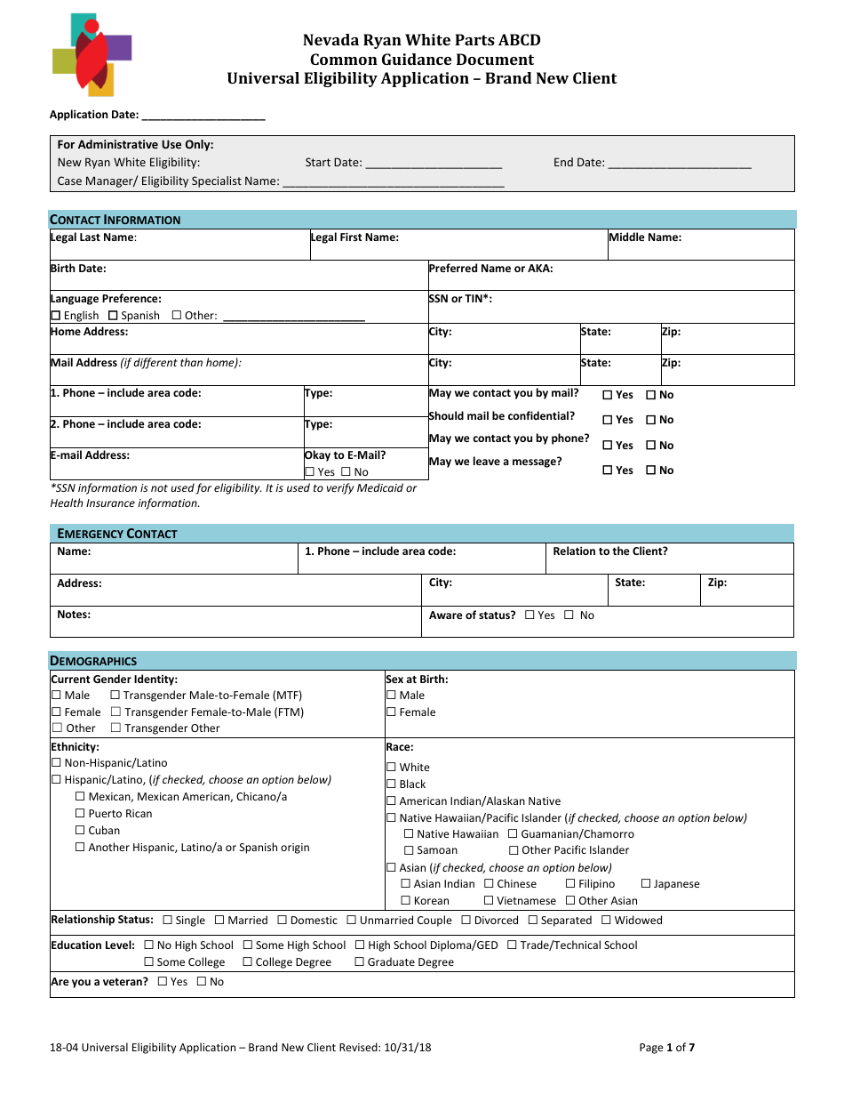 Form 18-04 - Fill Out, Sign Online and Download Fillable PDF, Nevada ...