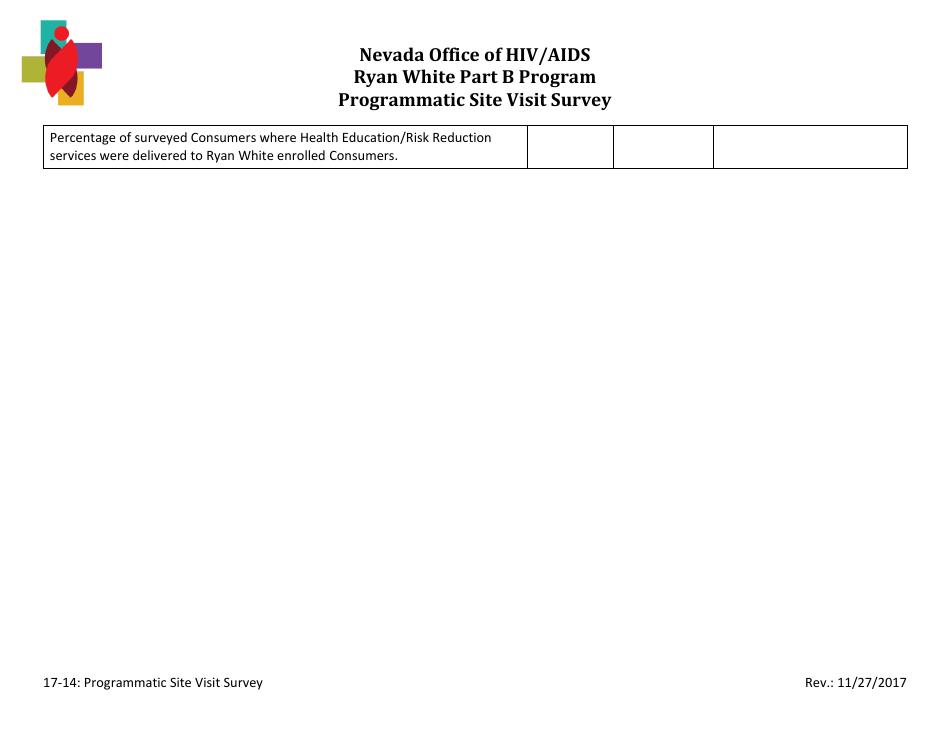 Ryan White Part B Program Programmatic Site Visit Survey - Nevada, Page 17