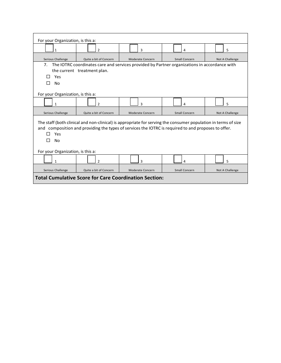 Integrated Opioid Treatment and Recovery Feasibility and Readiness Tool - Nevada, Page 11