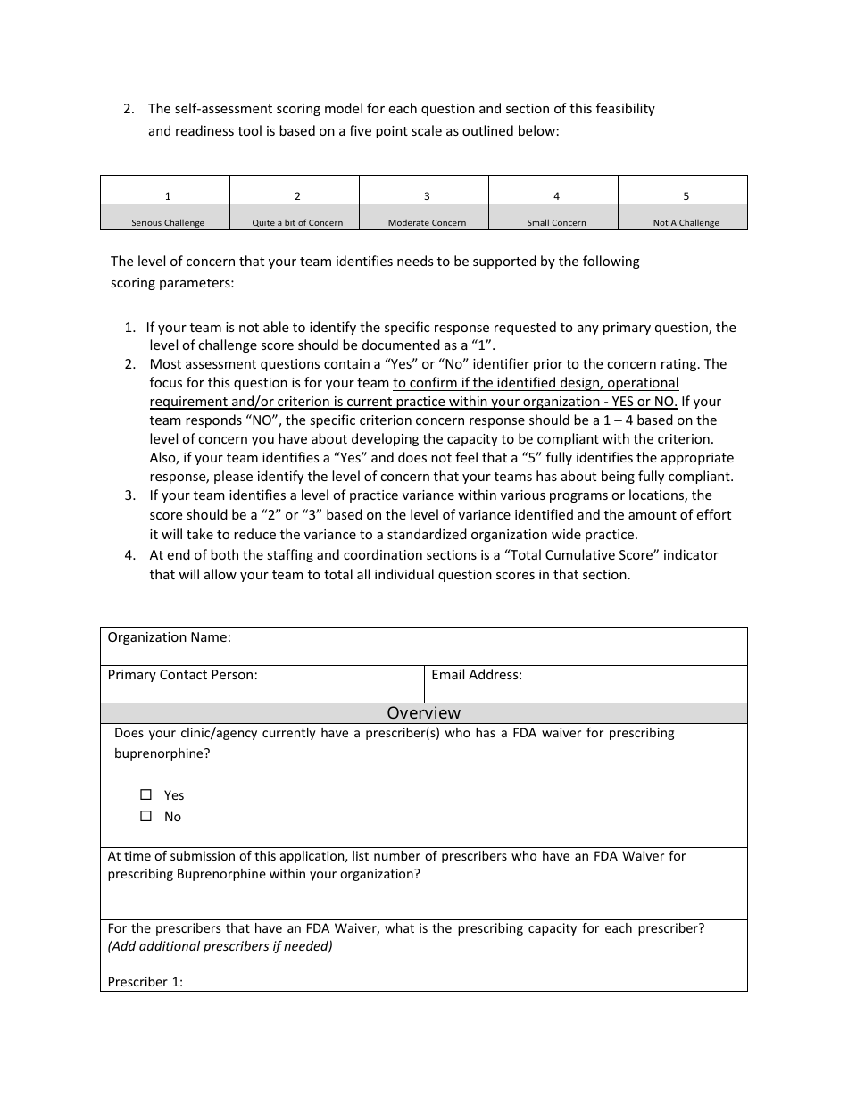Integrated Opioid Treatment and Recovery Feasibility and Readiness Tool - Nevada, Page 2
