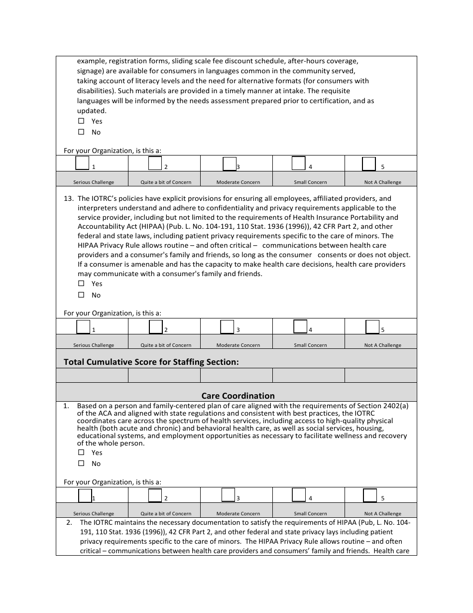 Integrated Opioid Treatment and Recovery Feasibility and Readiness Tool - Nevada, Page 8
