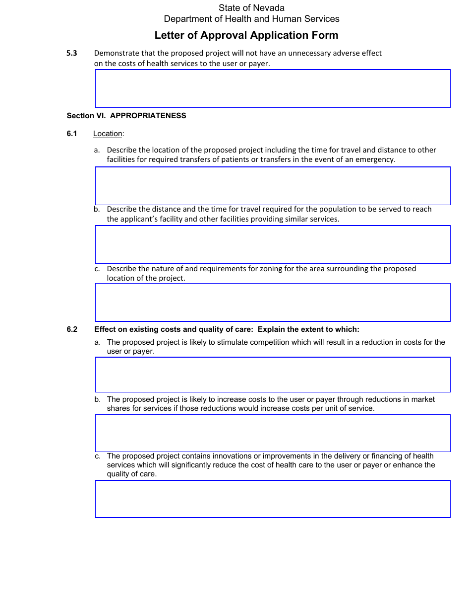 Letter of Approval Application Form - Nevada, Page 10