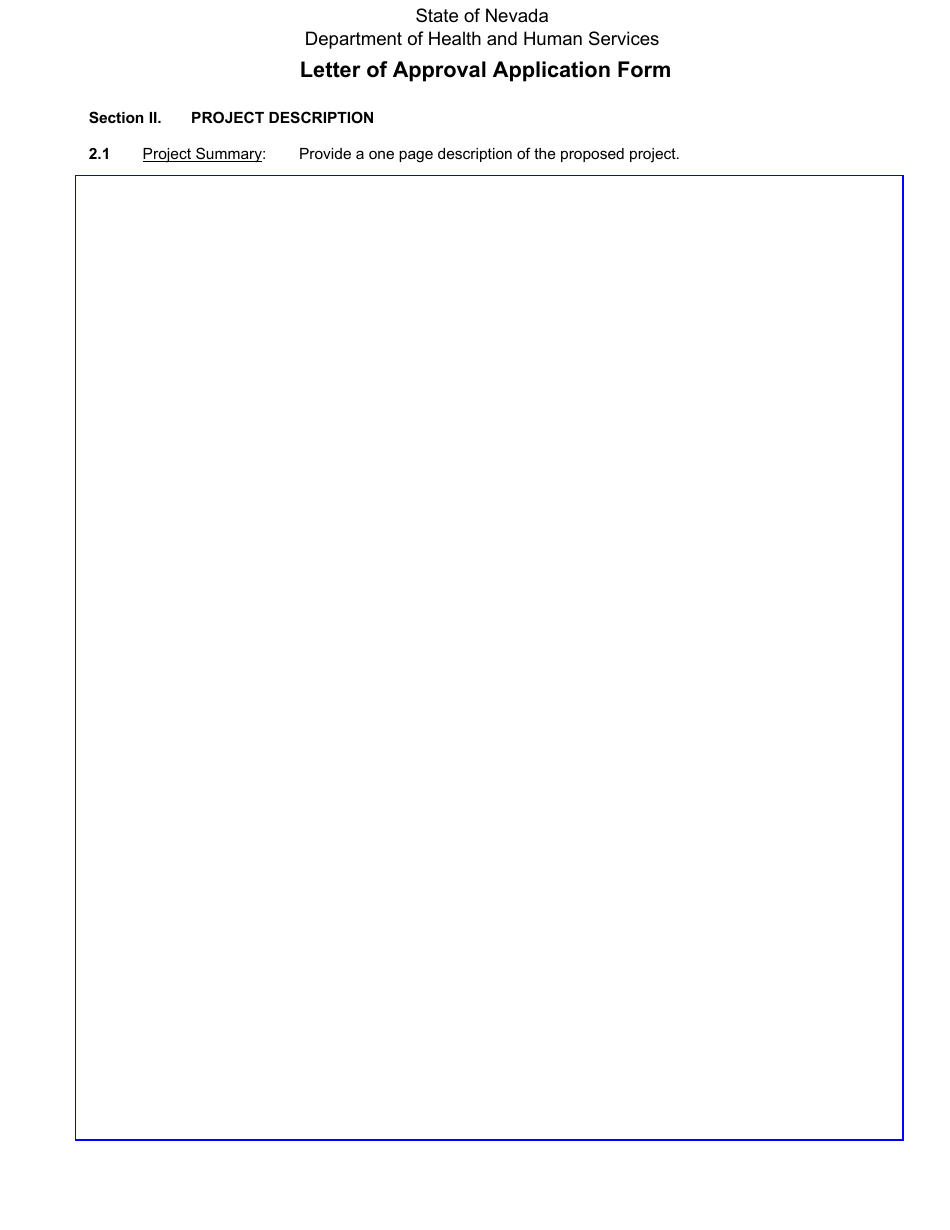 Letter of Approval Application Form - Nevada, Page 3