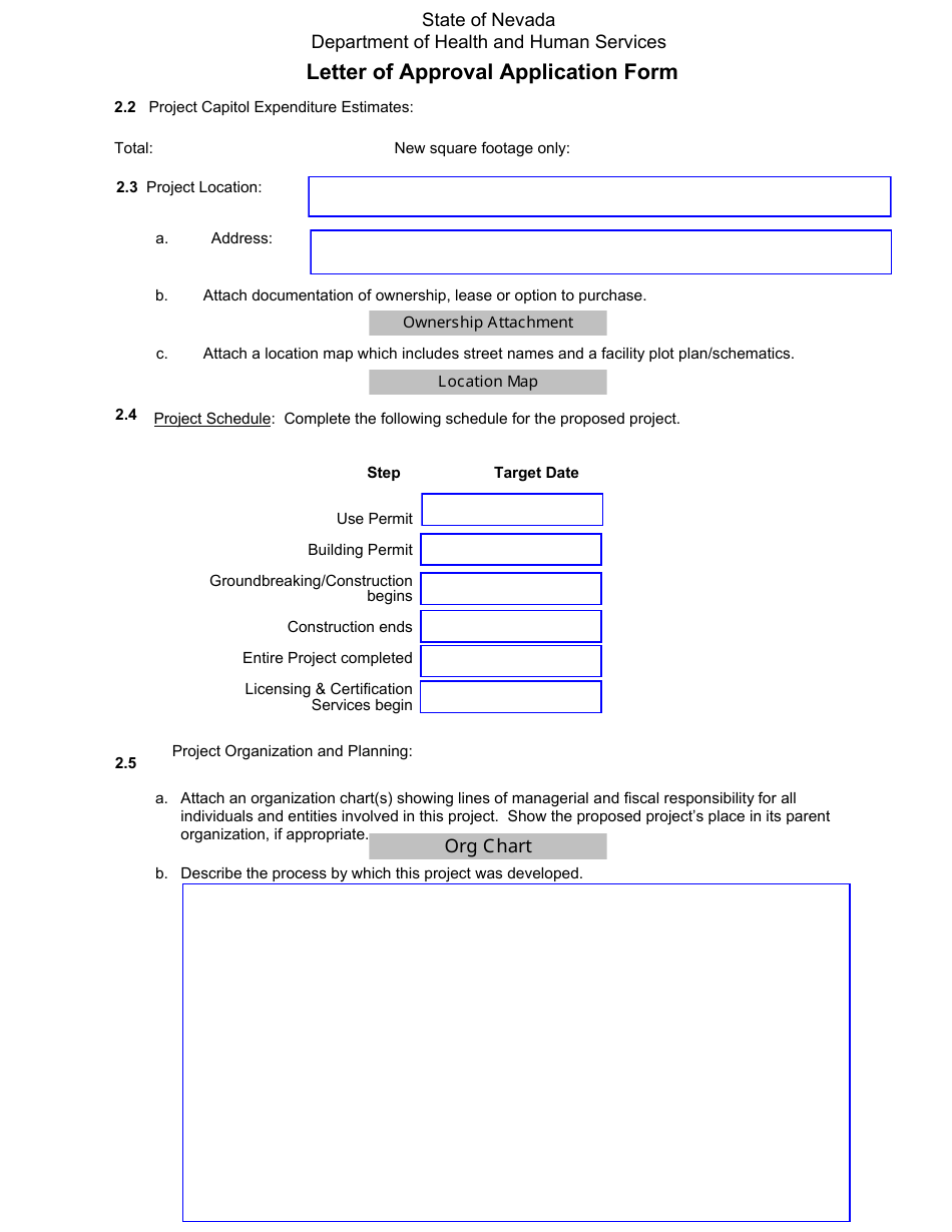 Letter of Approval Application Form - Nevada, Page 4
