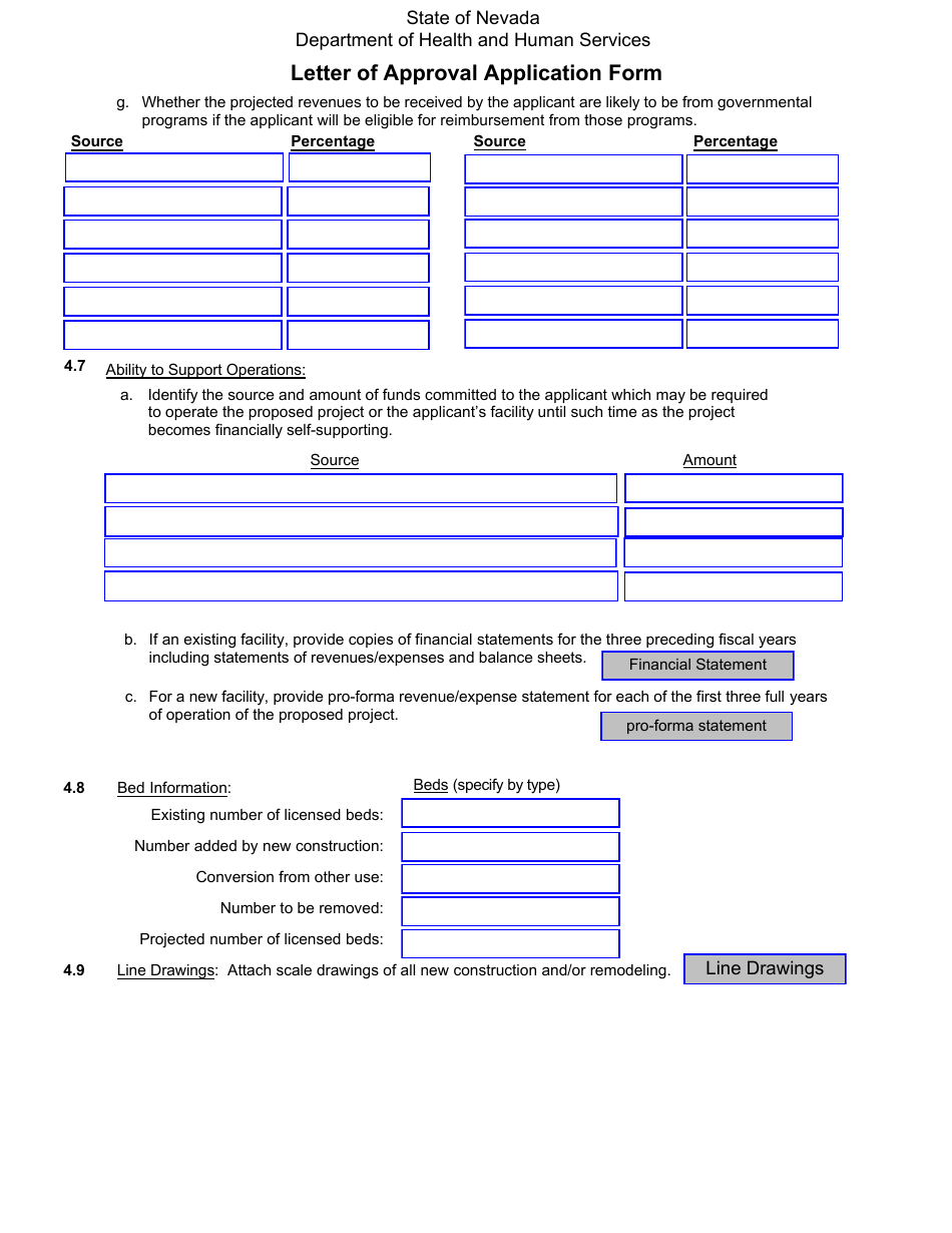Letter of Approval Application Form - Nevada, Page 8