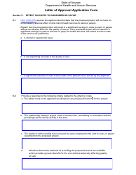 Letter of Approval Application Form - Nevada, Page 9