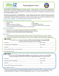 Document preview: Participation Form - Nevada Webiz - Nevada