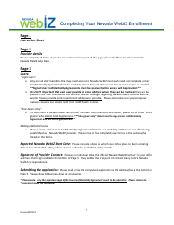 Document preview: Nevada Webiz Office/Facility Enrollment Form - Nevada