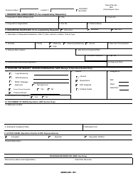 Form NDEM ARF-001 Action Request Form - Nevada