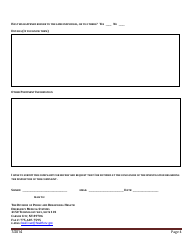 Complaint Form - Emergency Medical Systems Program - Nevada, Page 4