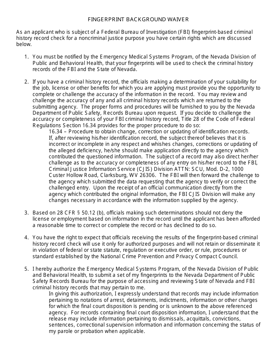 Emergency Medical Services Certification Application Form - Nevada, Page 3