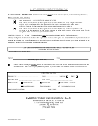 Emergency Medical Services Late Renewal Application Form - Nevada, Page 5