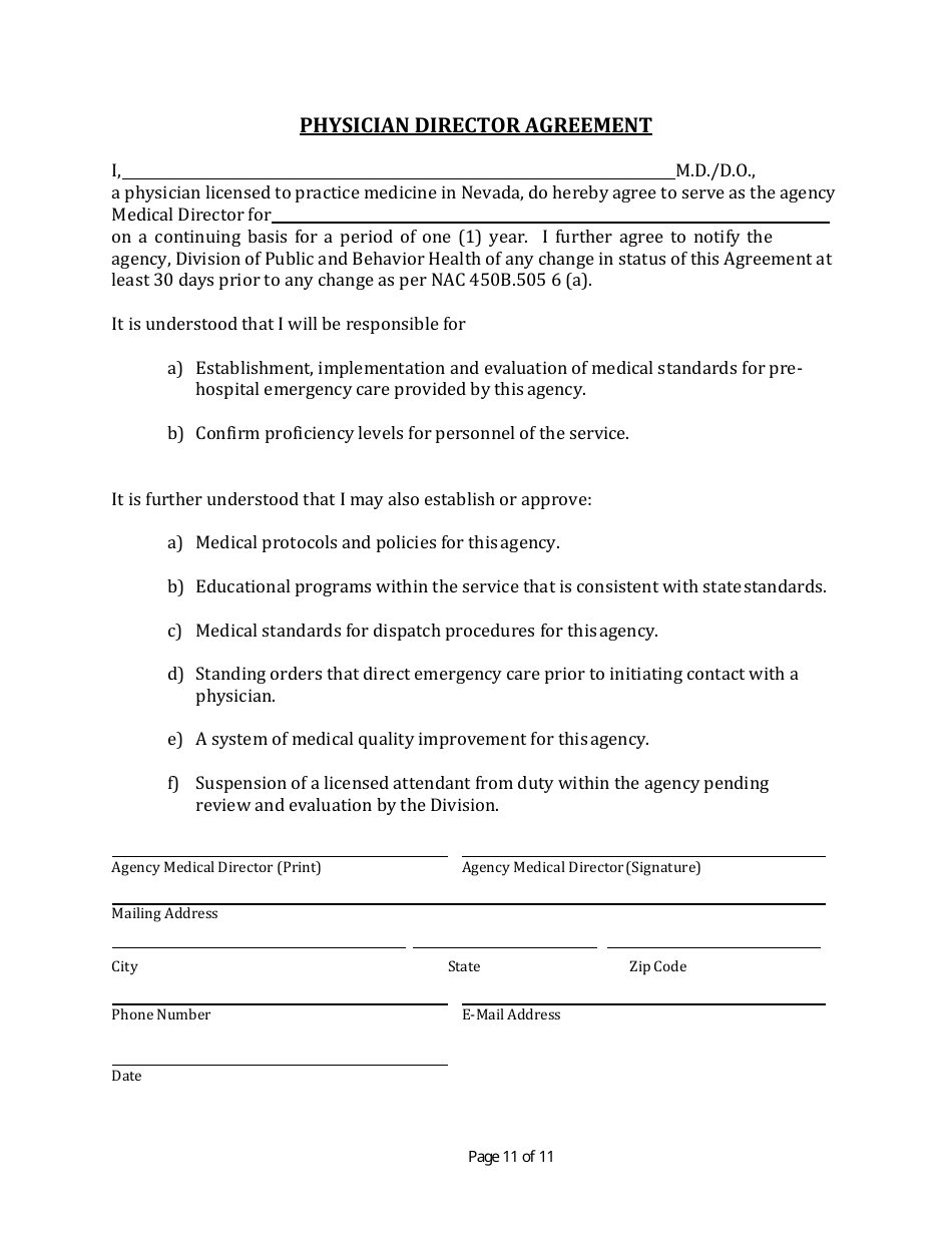 Renewal Permit Application - Nevada, Page 11
