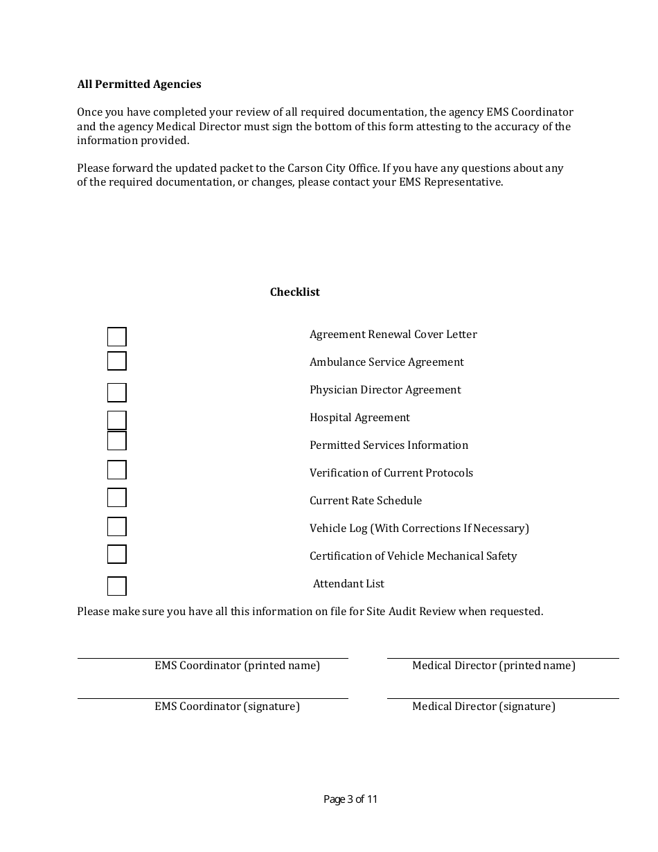 Renewal Permit Application - Nevada, Page 3