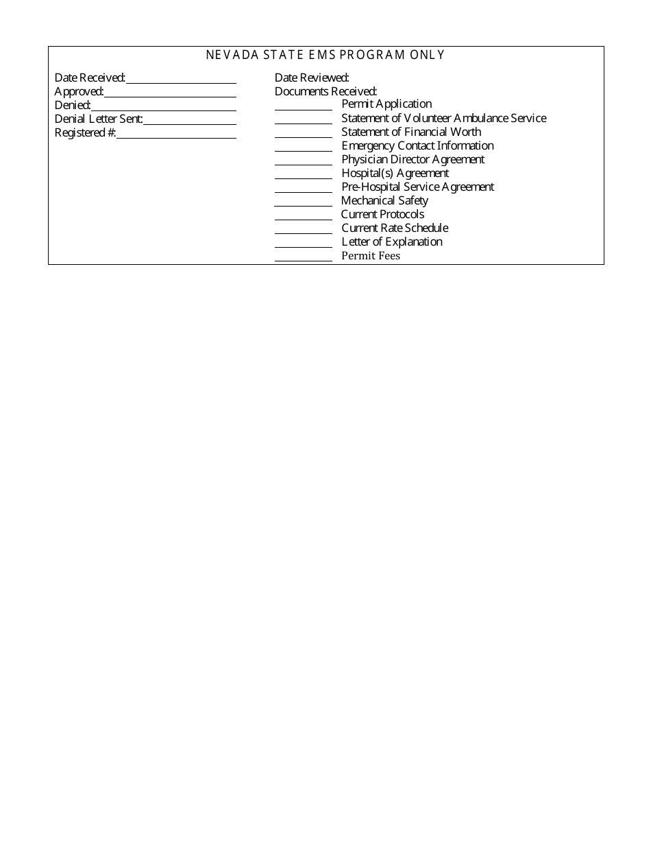 Initial Permit Application Form - Nevada, Page 13
