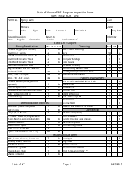 Document preview: EMS Program Inspection Form - Non-transport Unit - Nevada