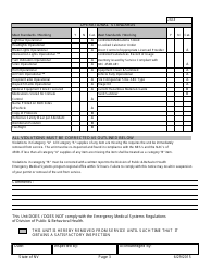 EMS Program Inspection Form - Non-transport Unit - Nevada, Page 3