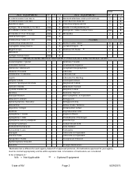 EMS Program Inspection Form - Aircraft Unit - Nevada, Page 2