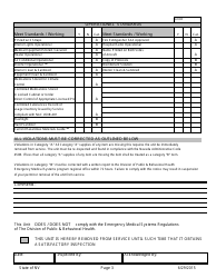 EMS Program Inspection Form - Aircraft Unit - Nevada, Page 3