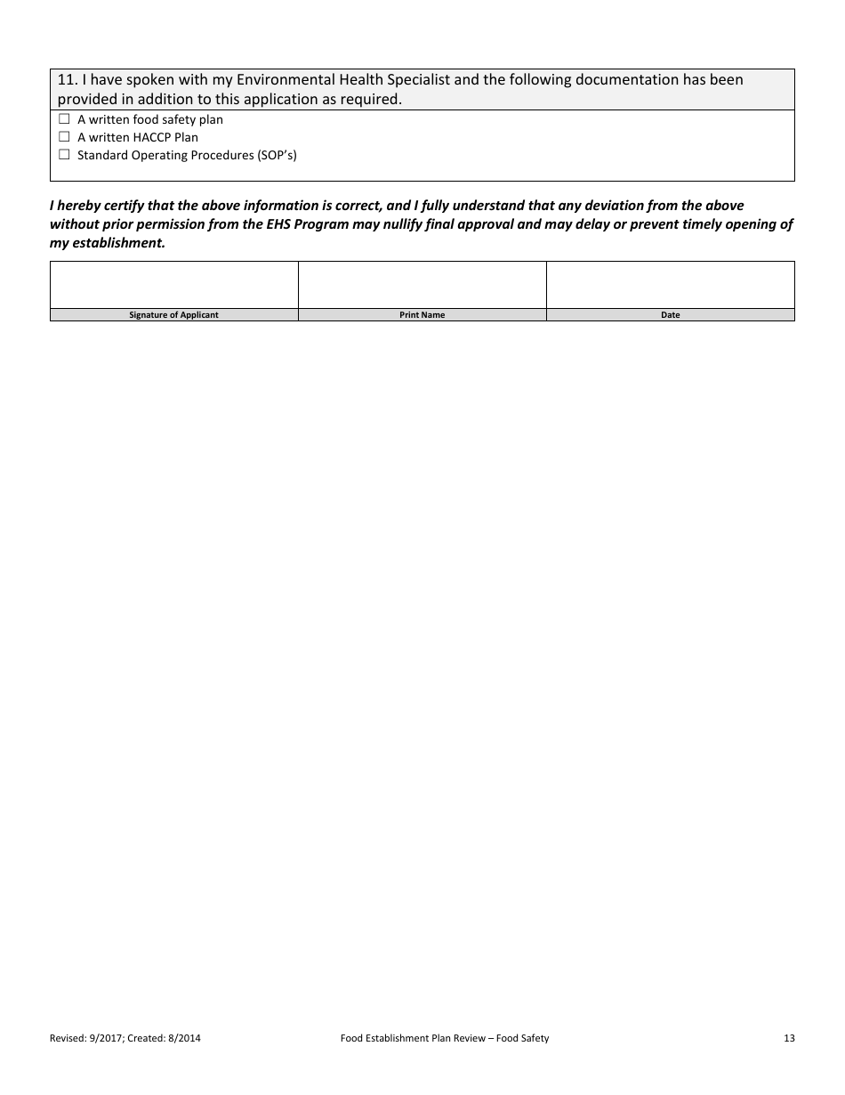 Plan Review for Food Establishment - Part a: Food Safety - Nevada, Page 13