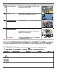Plan Review for Food Establishment - Mobile Food Vehicle - Nevada, Page 2