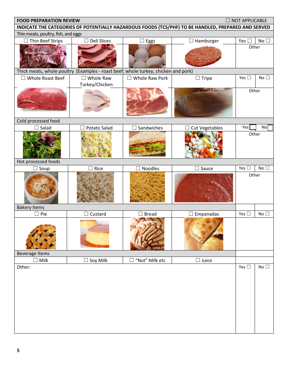 Plan Review for Food Establishment - Mobile Food Vehicle - Nevada, Page 5