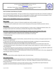 Document preview: Temporary Food Establishment - Event Coordinator Checklist - Nevada