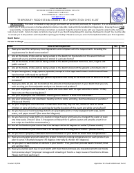 Temporary Food Establishment Self Inspection Checklist - Nevada
