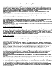 Temporary Food Establishment Self Inspection Checklist - Nevada, Page 3