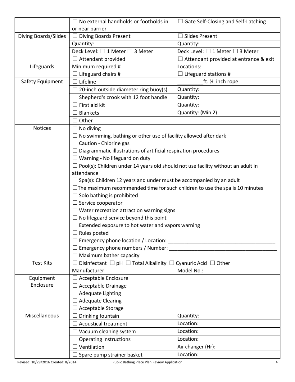 Plan Review for Public Bathing Place - Nevada, Page 4