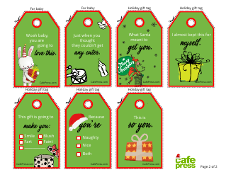Gift Tag Templates - Cafepress, Page 2